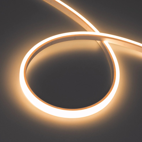 Лента герметичная WAVE-TOP-PU-A144-10x10mm 24V Warm2700 (5 W/m, IP68, 5m, wire x2) (Arlight, Вывод боковой, 3 года)