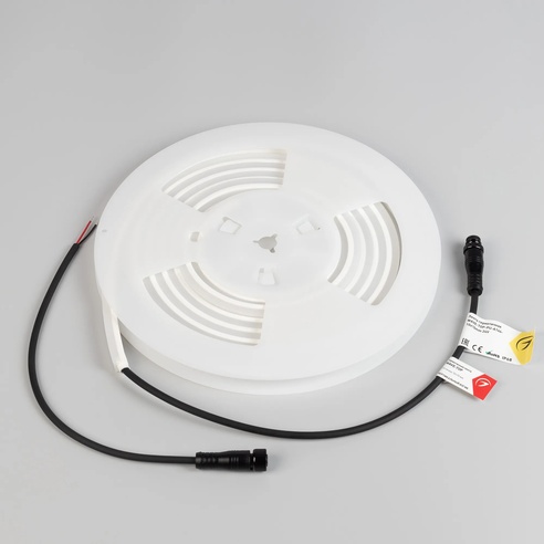 Лента герметичная WAVE-TOP-PU-A144-10x10mm 24V Day4000 (5 W/m, IP68, 3m, wire x1) (Arlight, Вывод боковой, 3 года)