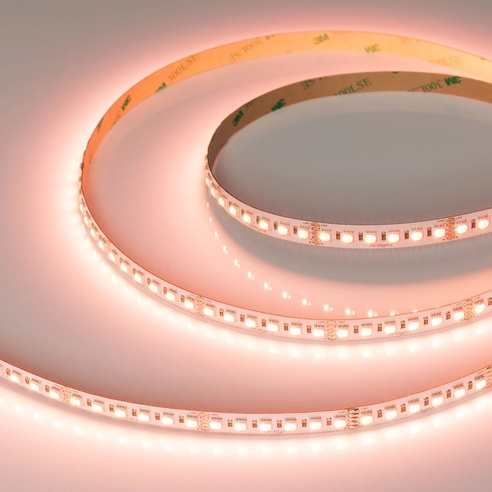 Лента светодиодная RT-H120-10mm 24V RGBW-Warm-4-in-1 (25 W/m, IP20, 4040, 5m) (Arlight, Открытый)