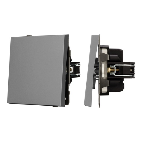 Механизм выключателя одноклавишный непроходной SWT-TENDO-MK01-PL-GR (230V, 10A) (Arlight, -)