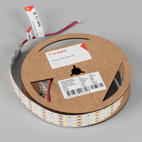 Лента UL-A320-24mm 24V Day4000 (25 W/m, IP20, 3m) (Arlight, 7 лет)