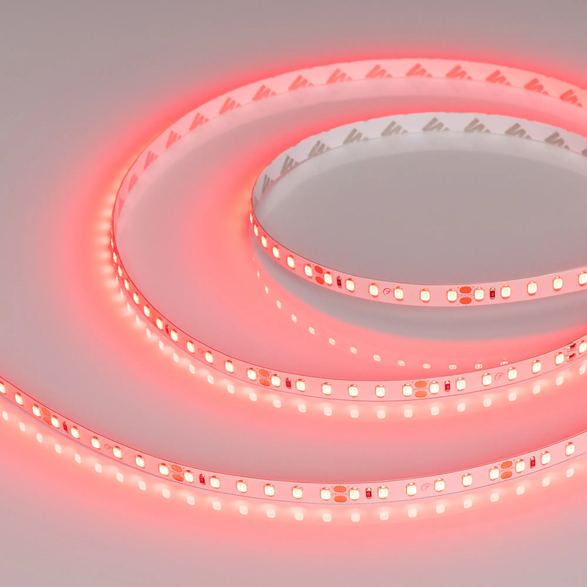 Лента светодиодная RT-A120-8mm 24V Red (9.6 W/m, IP20, 2835, 5m) (Arlight, 9.6 Вт/м, IP20) - изображение товара