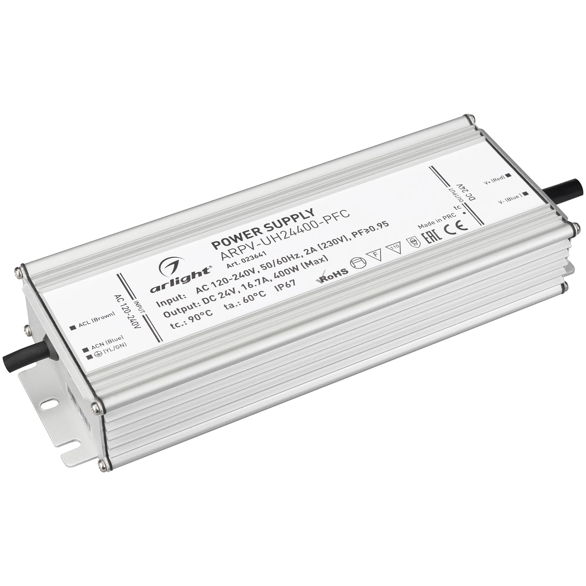 Блок питания ARPV-UH24400-PFC (24V, 16.7A, 400W) (Arlight, IP67 Металл, 7 лет) - изображение товара