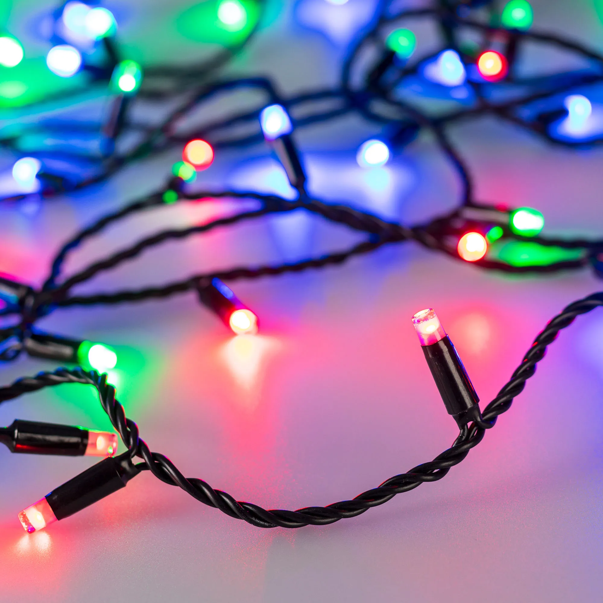 Светодиодная гирлянда ARD-STRING-CLASSIC-10000-BLACK-95LED-LIVE RGBW-DMX (24V, 10W) (Ardecoled, IP65) - изображение товара