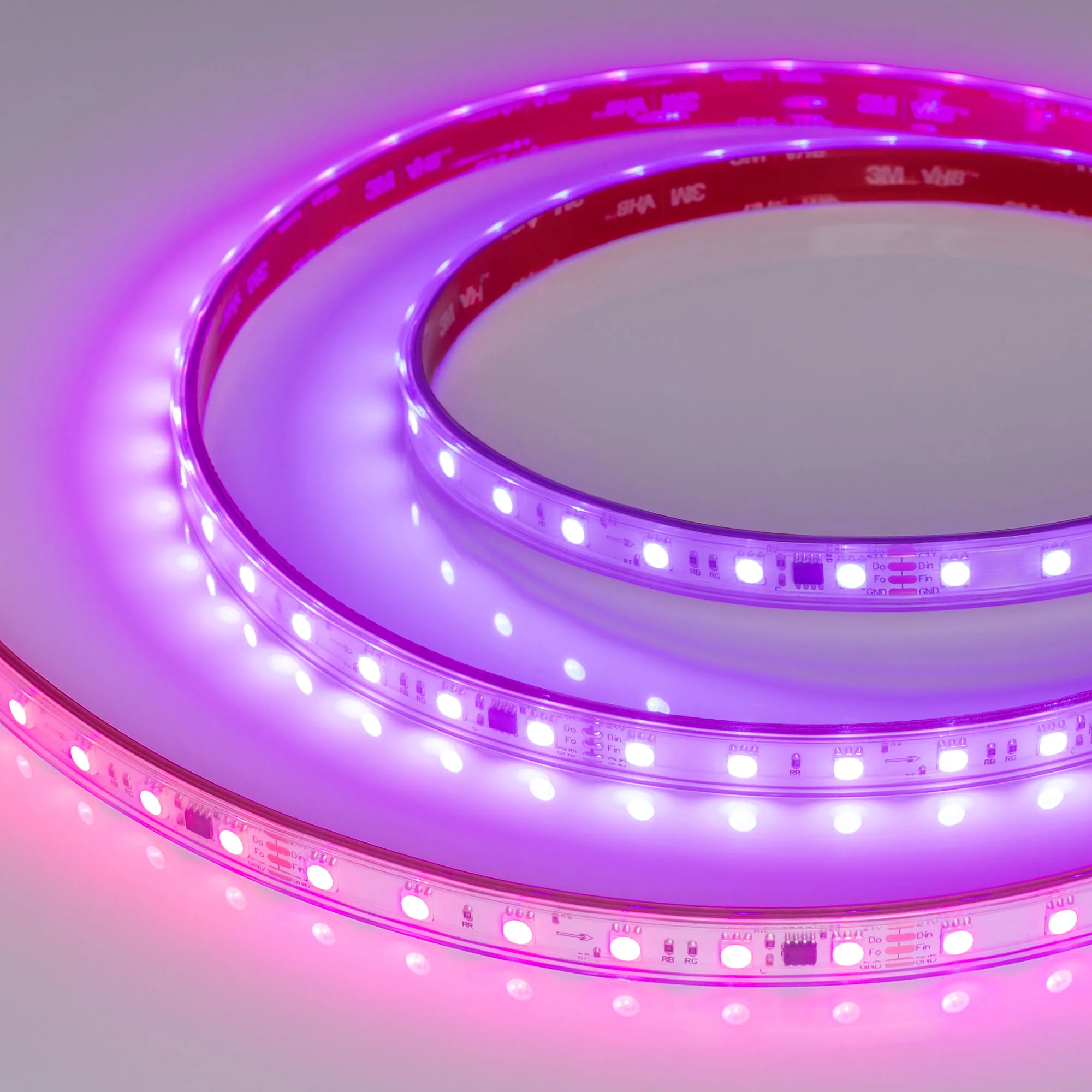 Лента светодиодная герметичная SPI-PS-B60-12mm 24V RGB-PX6-BPT (12 W/m, IP67, 5060, 5m) (Arlight, бегущий огонь) - изображение товара